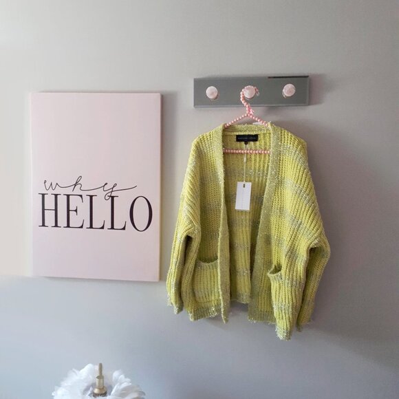Endless Rose Neon Yellow Green Cardigan - Like New - Picture 3 of 6